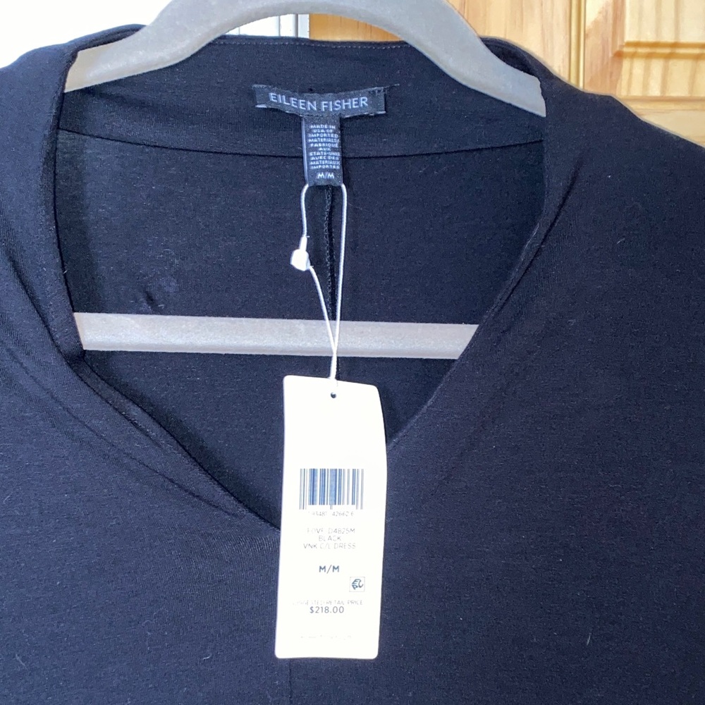 NWT! Eileen Fisher Black Long sleeve Dress